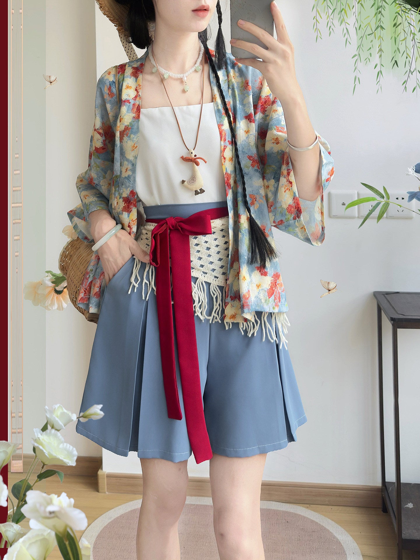Modern Chinese Style Modified Hanfu for Daily Commute