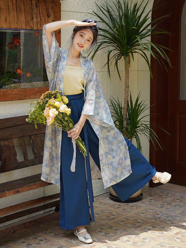Original Tencel Song Style Hanfu Set (Modified Pants)