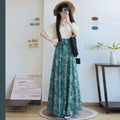 Neo-Chinese Style Jacquard Short Sleeve Eight-Panel Skirt Modified Hanfu