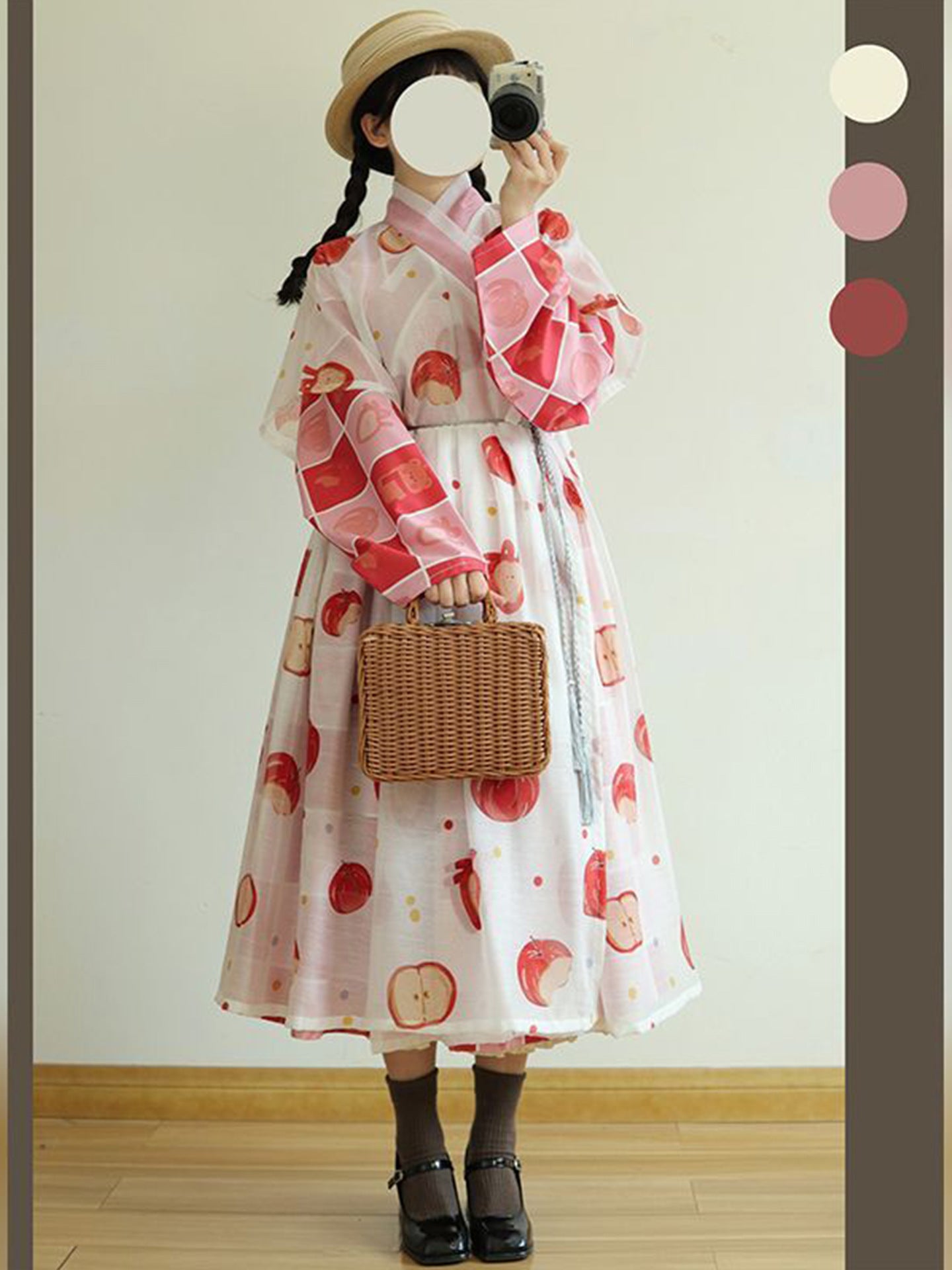 Original Modified Hanfu Half-Sleeve Dress | Everyday Han Elements Set