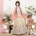 Ornate Ming Dynasty Mamian Skirt with Front Opening