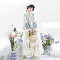 New Chinese Style Small Wide-Sleeve Round-Collar Shirt, National Style Embroidered Top
