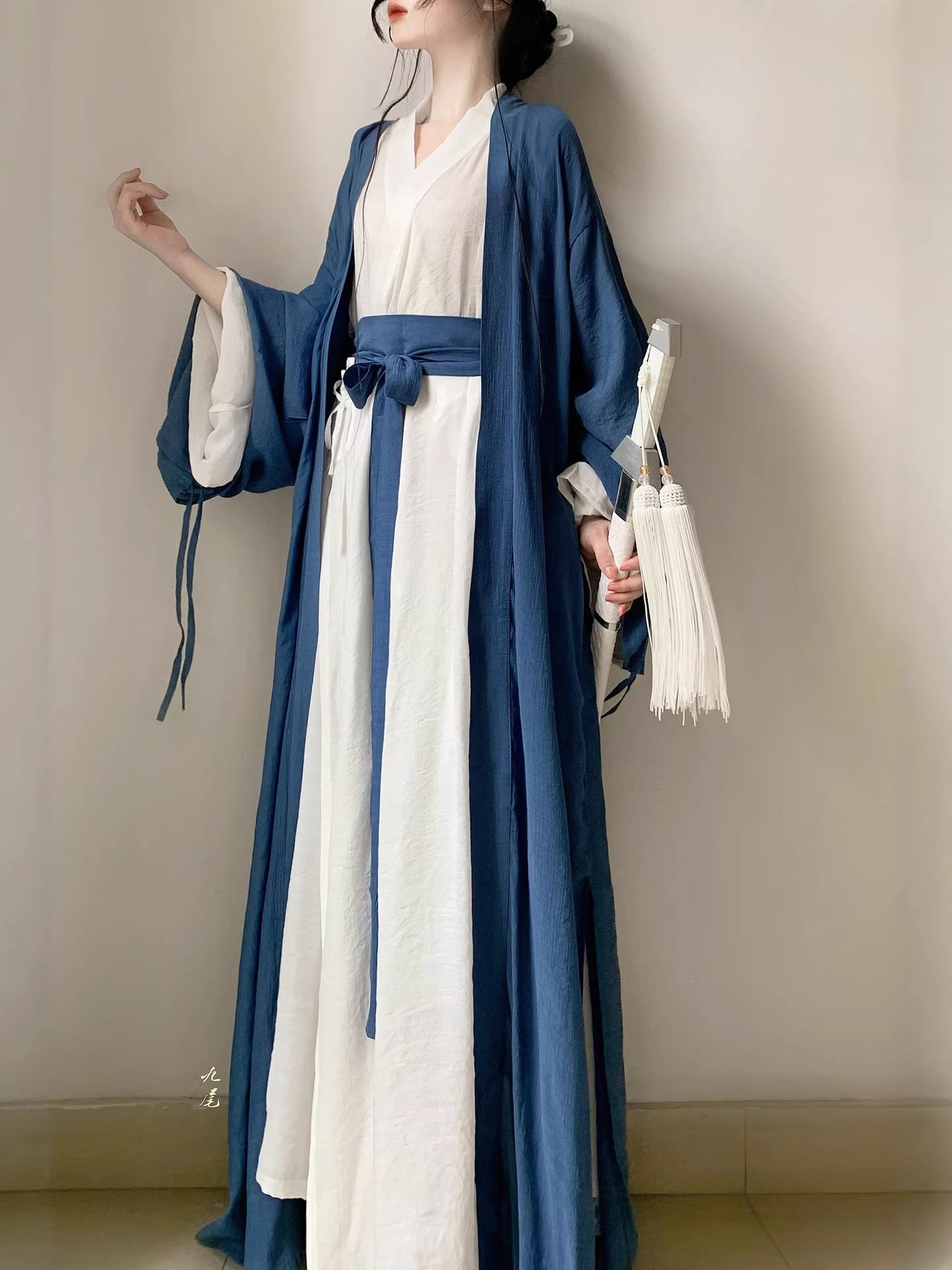 Wei-Jin Style Modified Hanfu Set（Free Belt Included）