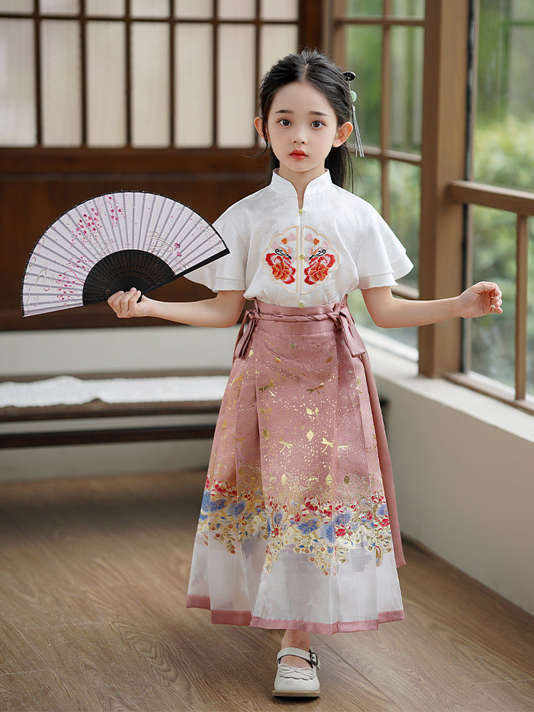 Horse-face skirt set children's Hanfu Chinese-style ancient costume