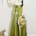 Summer Jacquard Hanfu Set | Modern Chinese Commute Wear