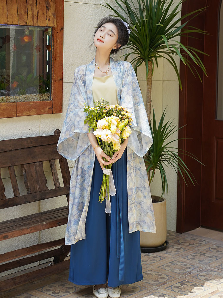 Original Tencel Song Style Hanfu Set (Modified Pants)