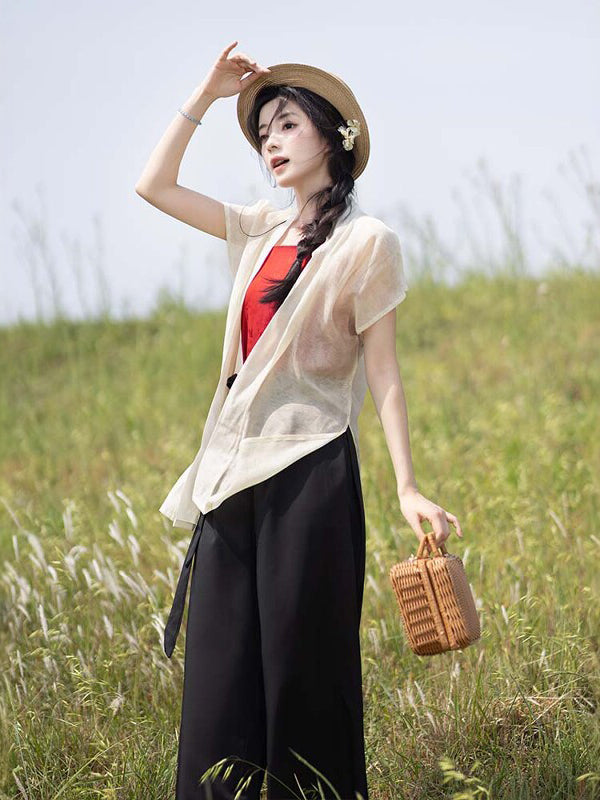 New Chinese Style Improved Hanfu 3-Piece Set