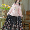 Ming Dynasty Hanfu Set | Embroidered Round Collar Robe & Horse-Face Skirt | Everyday Chinese Style