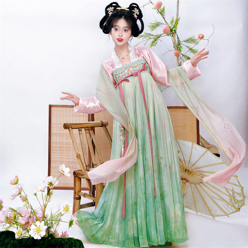 Ethereal Tang-Style Chest-High Ruqun: Spring/Summer New Arrival Traditional Hanfu Set