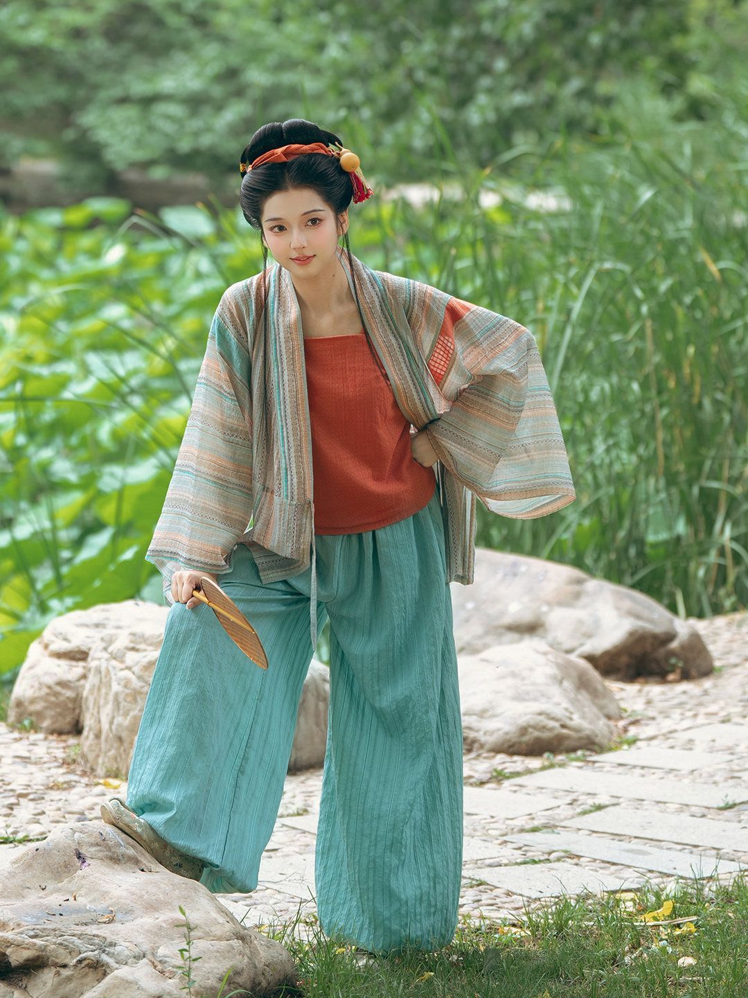 Original Jin Dynasty Hanfu 3-Piece Set | Modernized Ruqun, Tube Top & Lantern Pants | Spring/Summer Daily Wear