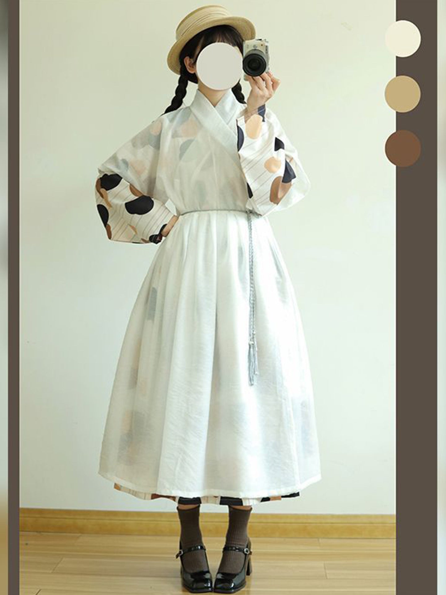 Original Modified Hanfu Half-Sleeve Dress | Everyday Han Elements Set