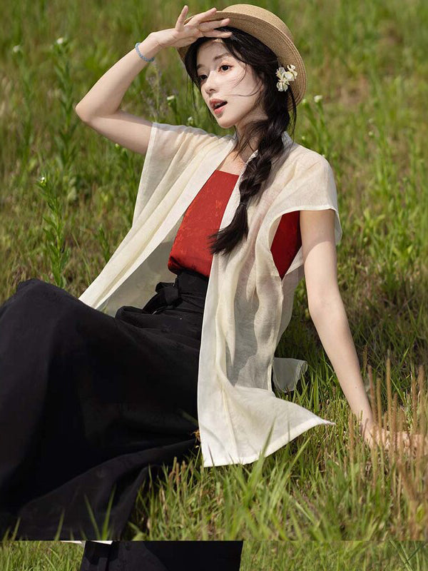 New Chinese Style Improved Hanfu 3-Piece Set
