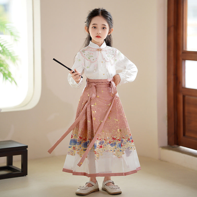 Horse-face skirt set children's Hanfu Chinese-style ancient costume