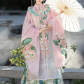 Modernized Hanfu Set: Yunjian (Cloud Collar), Changshan (Long Shirt) & Mamianqun (Pleated Skirt)